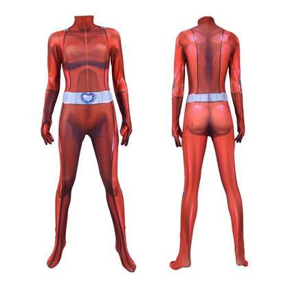 Totally Spies Cosplay Costume for Women Adults 3D Printed Clover Ewing Zentai Bodysuit Halloween Alexandra Cosplay Jumpsuit