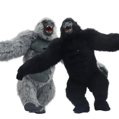 2.6m/3M King Kong Inflatable Costume Mascot With Battery Adult Character Cosplay Animal Birthday Halloween Party Event Plush Set