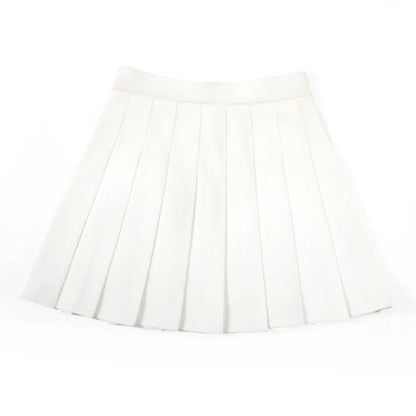 Without Shorts Women Skirts High Waist A-Line Woman Pleated Skirt Summer Fashion Female Mini Harajuku Ladies Short
