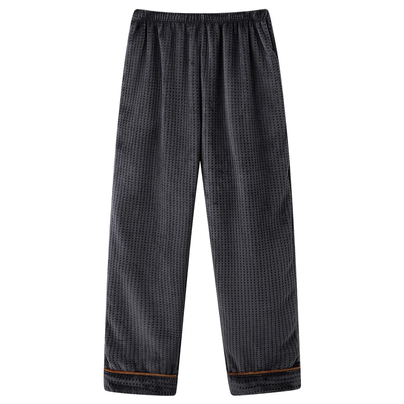Thick Flannel Men's Plaid Trousers Big Yards Warm Sleep Pants Mens Pajamas Pants Bottoms Sleepwear Pajama for Men Pijama Hombre