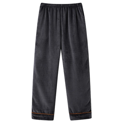 Thick Flannel Men's Plaid Trousers Big Yards Warm Sleep Pants Mens Pajamas Pants Bottoms Sleepwear Pajama for Men Pijama Hombre