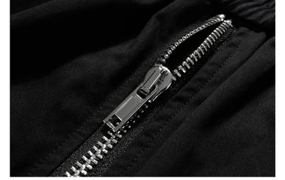 2025 Dark RO Style Drawstring Multi-pocket Tooling Shorts Men's Niche Casual Loose Straight Five-point Pants