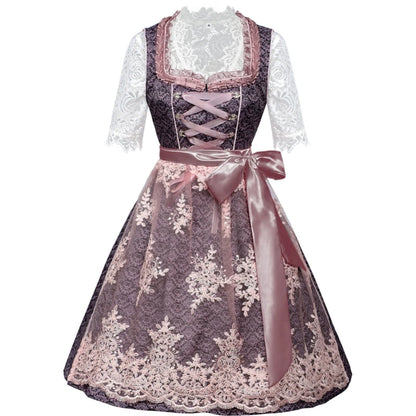 2026 Eur-USA Beer Festival Beer Dress for Women, Traditional German Bavarian Costume Women's Skirts,Halloween Lace Apron Outfit