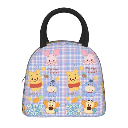 Anthropomorphic Teddy Bear Happy Insulated Lunch Bags Large Winnie The Pooh Reusable Thermal Bag Lunch Box Tote Work  Outdoor
