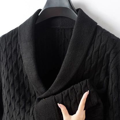 New Winter and Autumn Men's Wool Knitted Cardigan Trendy Loose-fitting Thick Style Pullover Casual Men's Clothing Coat Sweater