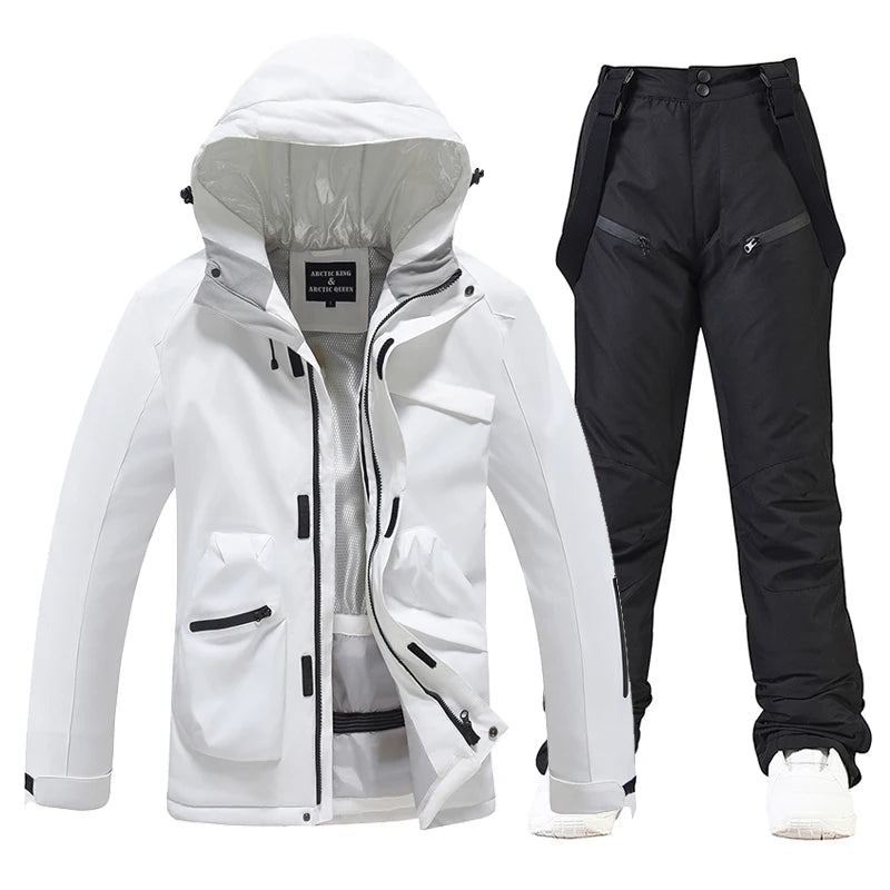 New, Men's and Women's Ski Suit Sets, Waterproof, Snow Costume, Ski Jacket and Pant Set, Outdoor Clothing, Snowboarding, Overall