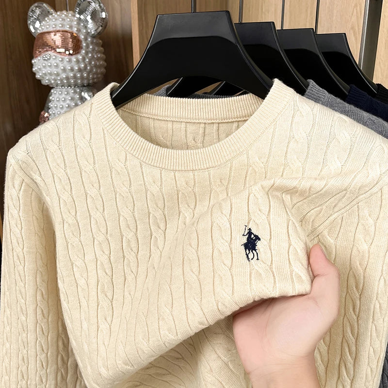 Hot Selling Autumn and Winter Men's Knitted Sweaters, Jacquard Luxury Brand Long Sleeved Knitted Sweaters, Unisex Top Clothing