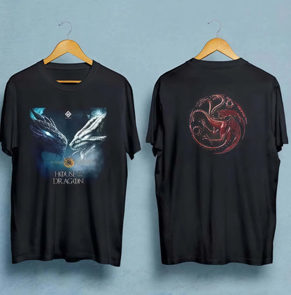 House of The Dragon New Movie 2026 Graphic Print T-shirt 2026 Summer Men Women 100_Cotton Oversized T-shirt Street Wear Y2K