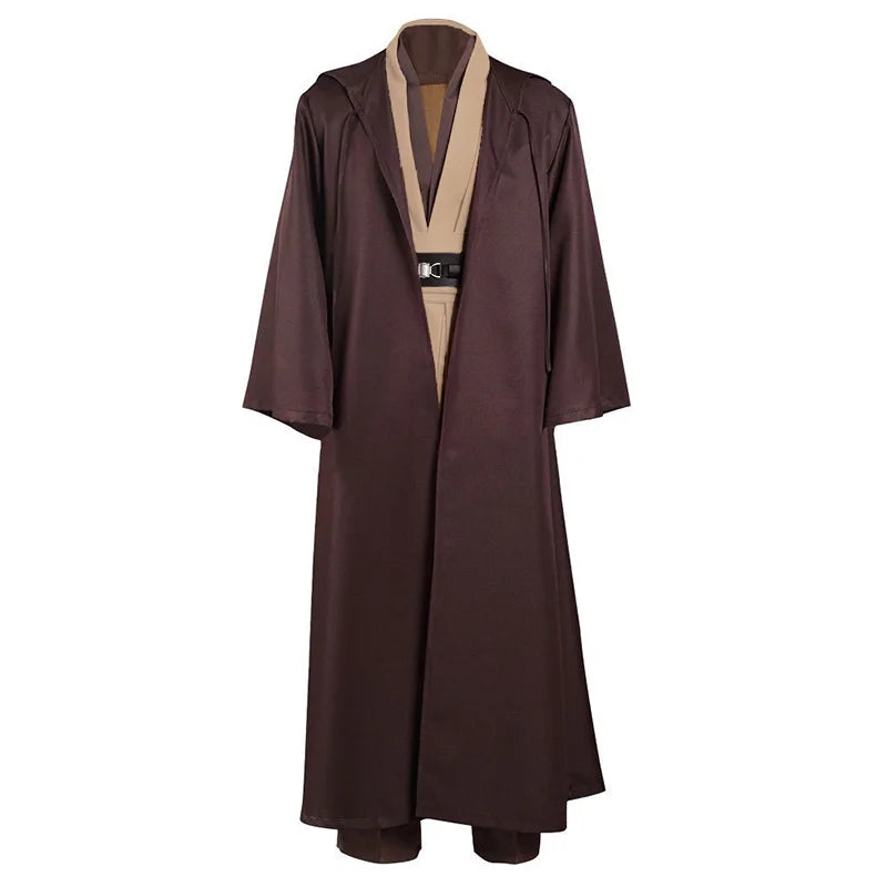 Obi Wan Kenobi Jedi Cosplay Costume Adult Unisex Coat Friar Uniform Robe Full Set Accessories Halloween Carnival Outfits