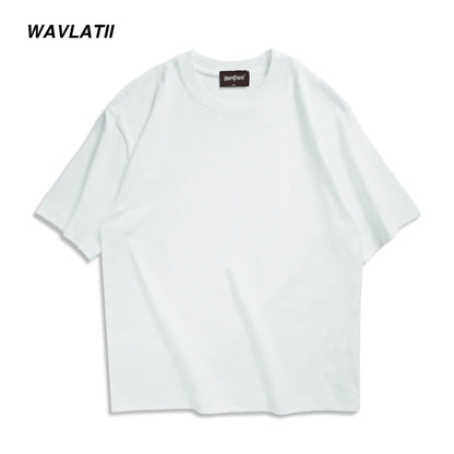 WAVLATII New Men Oversized T shirts