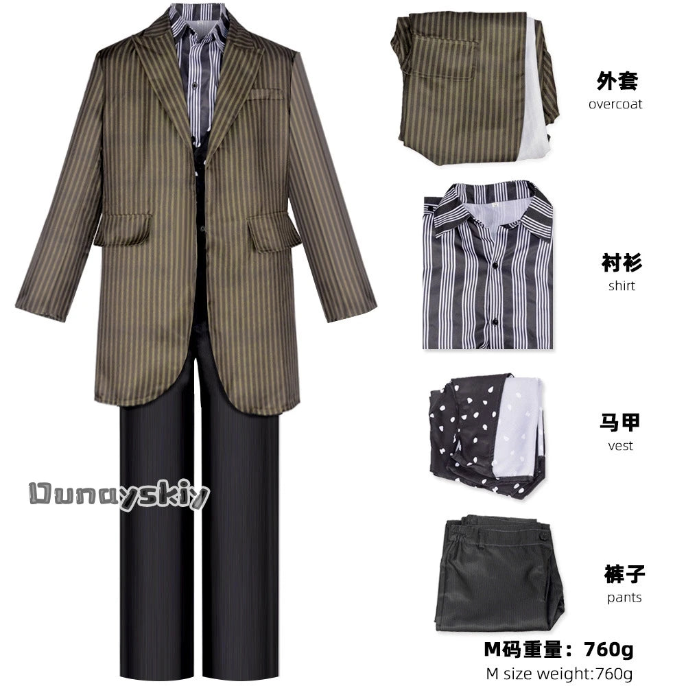 Cosplay Godfather Sirius Black Costume DIY Suit Wizard Dress Padfoot Magic Role Play Outfits Halloween Disguise Ornament