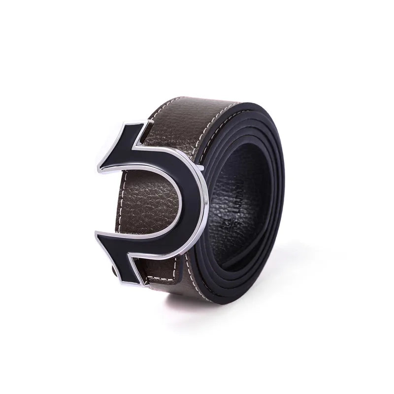 3.8cm new style men's light luxury belt, trendy jeans, trousers, casual pants, versatile pants belt 7 colors