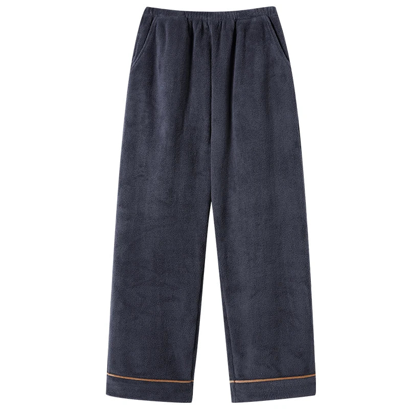 Thick Flannel Men's Plaid Trousers Big Yards Warm Sleep Pants Mens Pajamas Pants Bottoms Sleepwear Pajama for Men Pijama Hombre