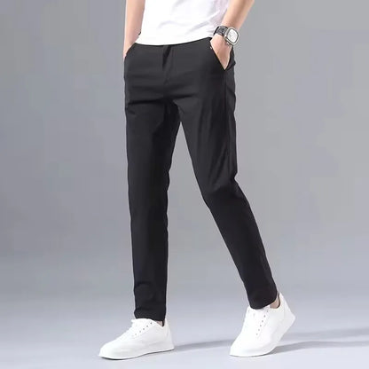 2025 Spring Autumn Thin Slim Men Casual Pants Classic Business Cotton Stretch Golf Trousers Fashion Male Clothing Pants