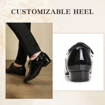 Men Latin Dance Shoes For Rumba Waltz Ballroom Party Salsa Tango Modern Dance Shoes Patent/Matte Leather Boy's Dance Sneaker