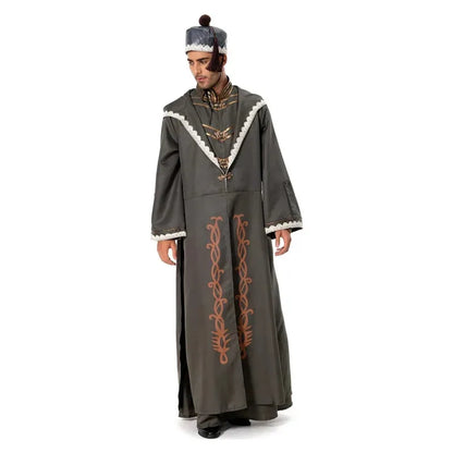 2025 Dumbledore Robe Halloween Cosplay Costume with Hat Wig Full Set for Adult Men