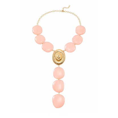 European and American retro plate pendant necklace light luxury high-end Y-shaped collarbone chain niche design necklaces for women