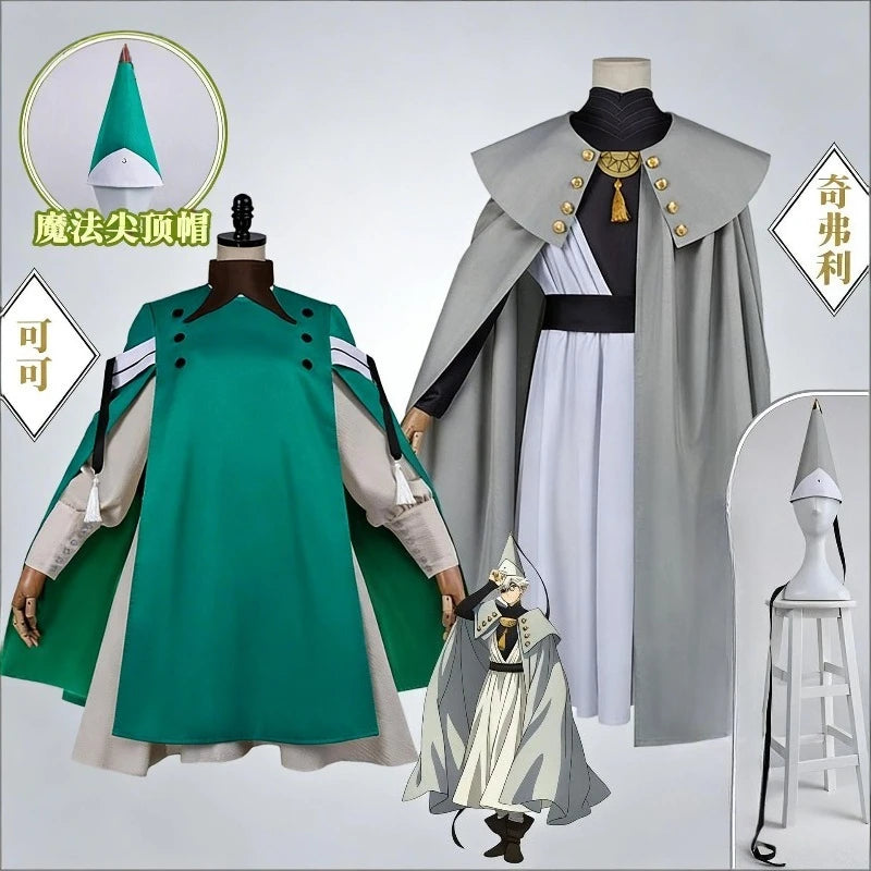 Witch Hat Atelier Coco Cosplay Costume Medieval Witch Dress with Hat Anime Tongari Boushi No Atelier Outfit Halloween Party Suit