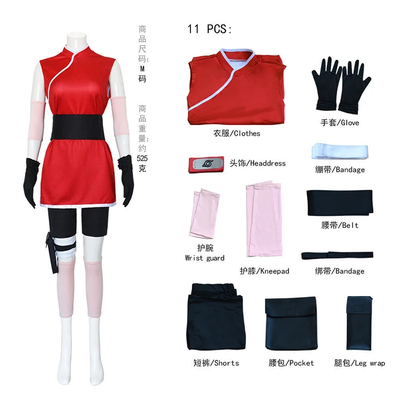 Anime Chuno Sakura cosplay dress neutral ninja cartoon