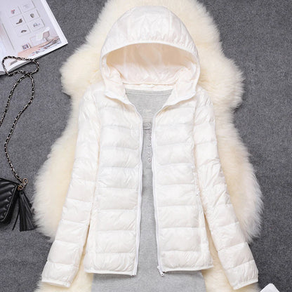 Women Puffer Jacket 15 Colors Plus Size 5XL 6XL 7XL 2025 New Spring Autumn Female Ultra Lightweight Packable Hooded Down Coats
