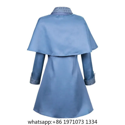 Wizard School Witch Fleur Isabelle Delacour Cosplay Costume Beauxbaton Magic Women School Uniform Hat Dress Suit Adults Children