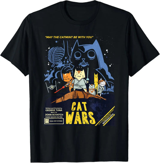 Cat Wars T-Shirt, a Fun Gift for Cat Lovers, Men, Women