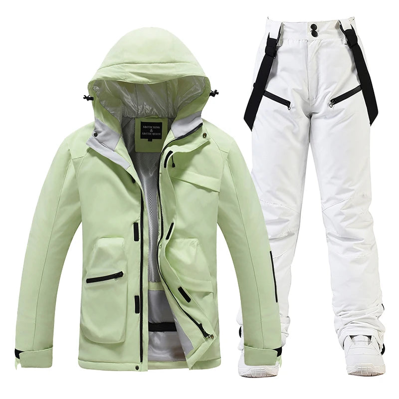 New, Men's and Women's Ski Suit Sets, Waterproof, Snow Costume, Ski Jacket and Pant Set, Outdoor Clothing, Snowboarding, Overall