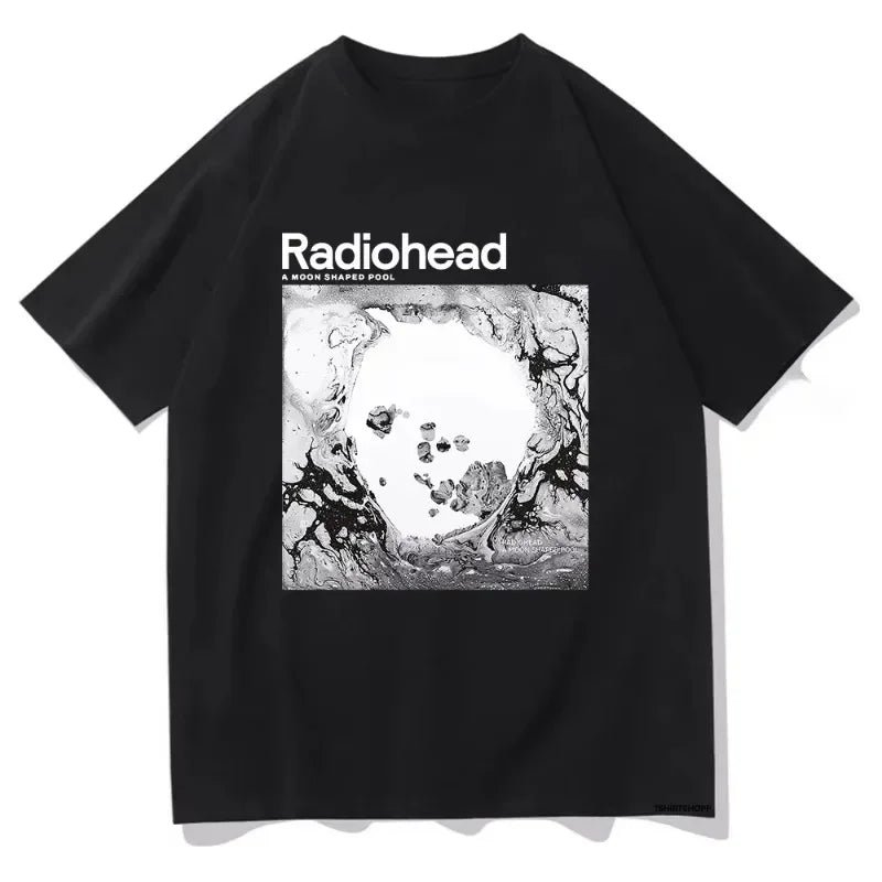 A Moon Shaped Pool T Shirt Radiohead Men/women Harajuku Vintage Graphic 100% Cotton T Shirt Classic Unisex High Quality T Shirts