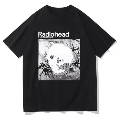 A Moon Shaped Pool T Shirt Radiohead Men/women Harajuku Vintage Graphic 100% Cotton T Shirt Classic Unisex High Quality T Shirts