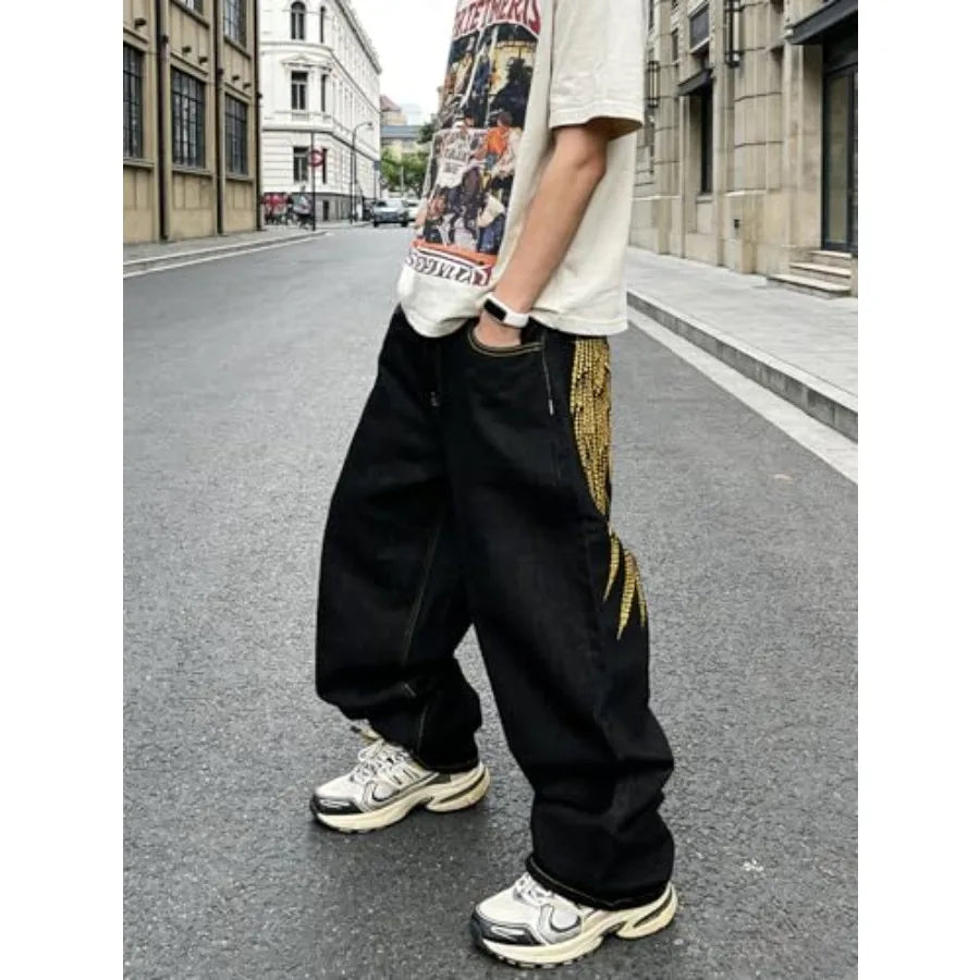 Jeans for Men Baggy Jean Loose Fit Denim Trousers Skater Jeans Y2k Clothing