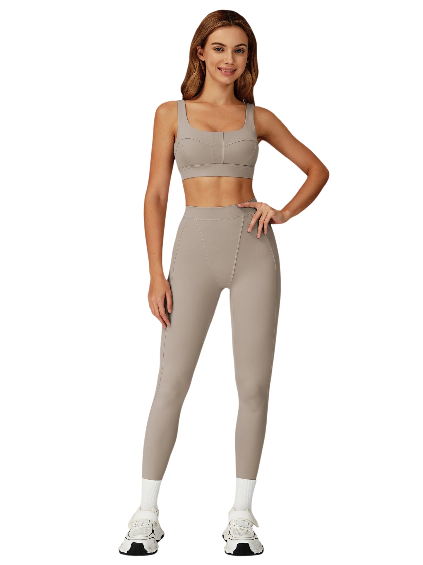 Airila 2 Pcs Yoga Set Workout Sports Bra & Leggings Pilates Gym High Waist Athleisure Butt Lifting Running Tummy Control