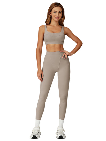 Airila 2 Pcs Yoga Set Workout Sports Bra & Leggings Pilates Gym High Waist Athleisure Butt Lifting Running Tummy Control