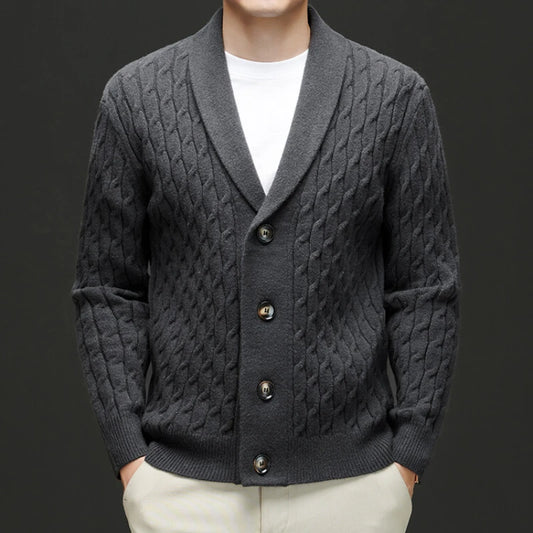 New Winter and Autumn Men's Wool Knitted Cardigan Trendy Loose-fitting Thick Style Pullover Casual Men's Clothing Coat Sweater