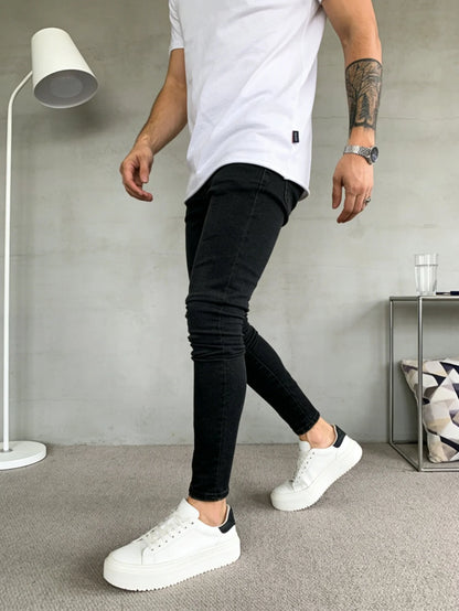 Classic Black Y2K Drip Men's Skinny Jeans Pant Original Design Daily Wear Trousers No accessories or belts included