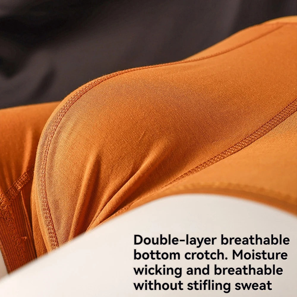 3PCS/Pack 100% Cotton Antibacterial Boxers Hombre Double-layer Breathable Hygroscopic U Pouch Underwear Fashion Men's Panties