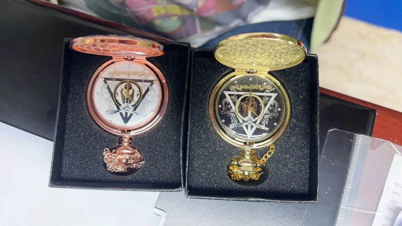 Anime Harry Pocket Watch Potter Cosplay Music Pocket Watch Quartz Pendant Clock Toys