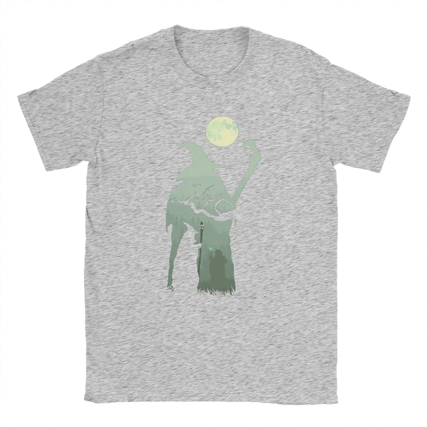 Novelty Into the Forest Tshirts Men Cotton Short Sleeve L-Lords Of The R-Rings Gandalf Wizard Hobbit Crewneck Summer Clothing