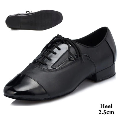 Men Latin Dance Shoes For Rumba Waltz Ballroom Party Salsa Tango Modern Dance Shoes Patent/Matte Leather Boy's Dance Sneaker