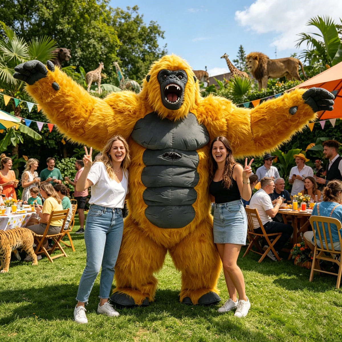 2.6M Inflatable King Kong Costume Gorilla Mascot Parade Adult Character Cosplay