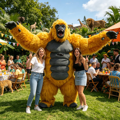 2.6M Inflatable King Kong Costume Gorilla Mascot Parade Adult Character Cosplay