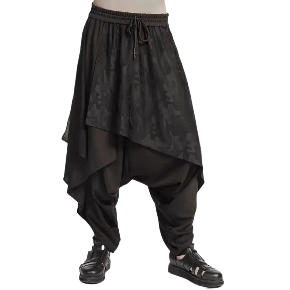 Vintage Trousers Women Men Neutral Loose Culottes y2k Gothic Wide Leg Pants Skirt New Oversize Harajuku Creative Pants