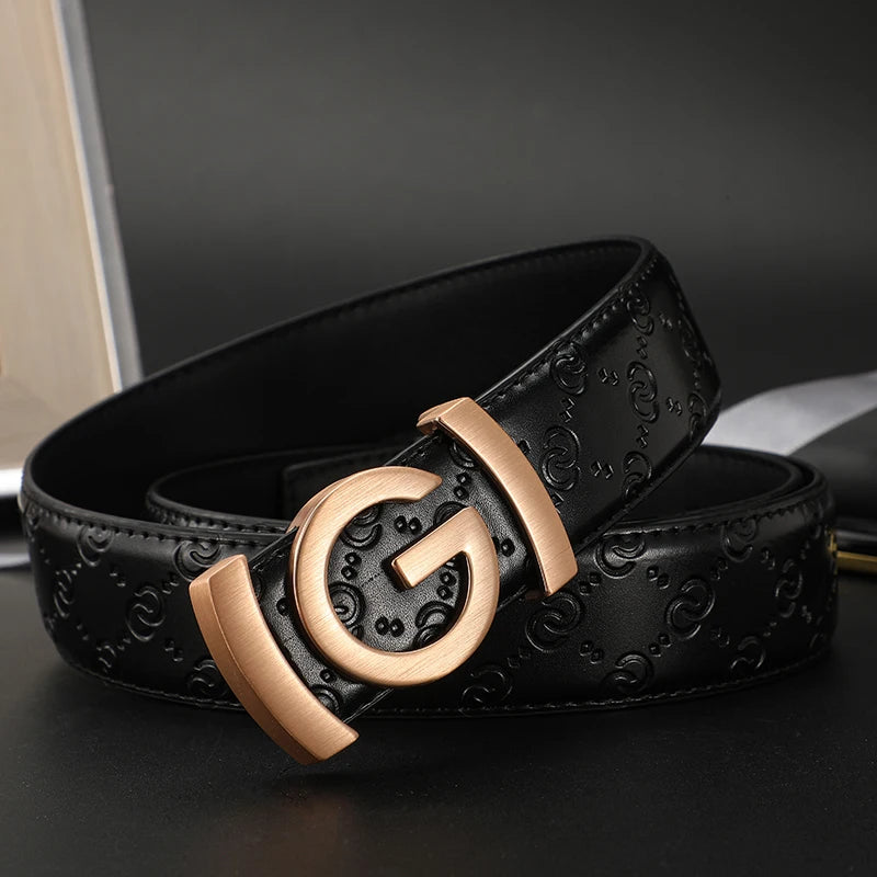 Men's Belt Fashionable Belt for Men Letter G Buckle Luxury Brand Belt Male Boss Business Style
