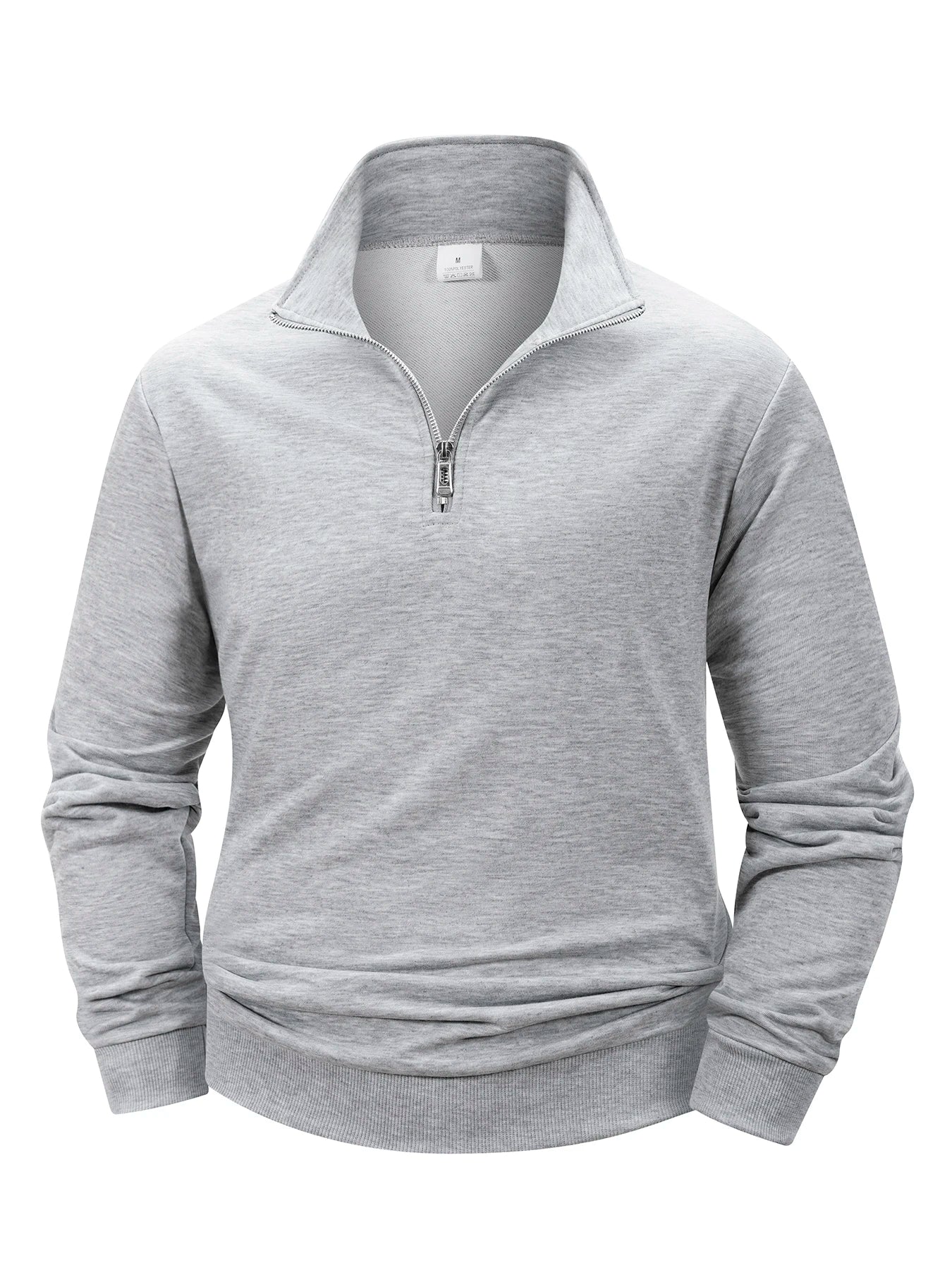 Autumn Men's Zipper Pullover Long Sleeve Sweater Men Warm Slim Casual Turtleneck Mock Neck Pullover Sweatshirts Tops