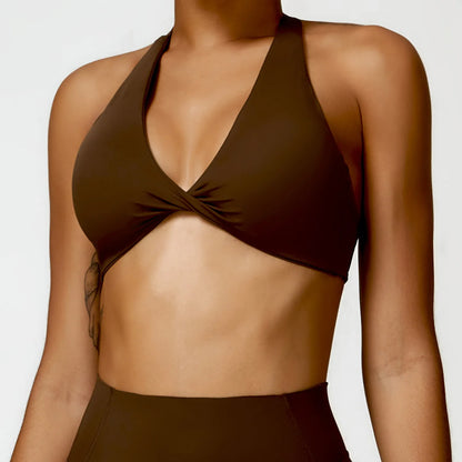 Yoga Bra Push-up Sports Fitness Vest Nylon Gym Workout Sports Underwear Sexy Breathable Quick Dry Athletic Training Crop Top