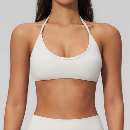 High Intensity Sports Bra Women Hanging Neck Top High Support Push-up Open Back Gym Wear Fitness Bra Yoga Bra Workout Underwear