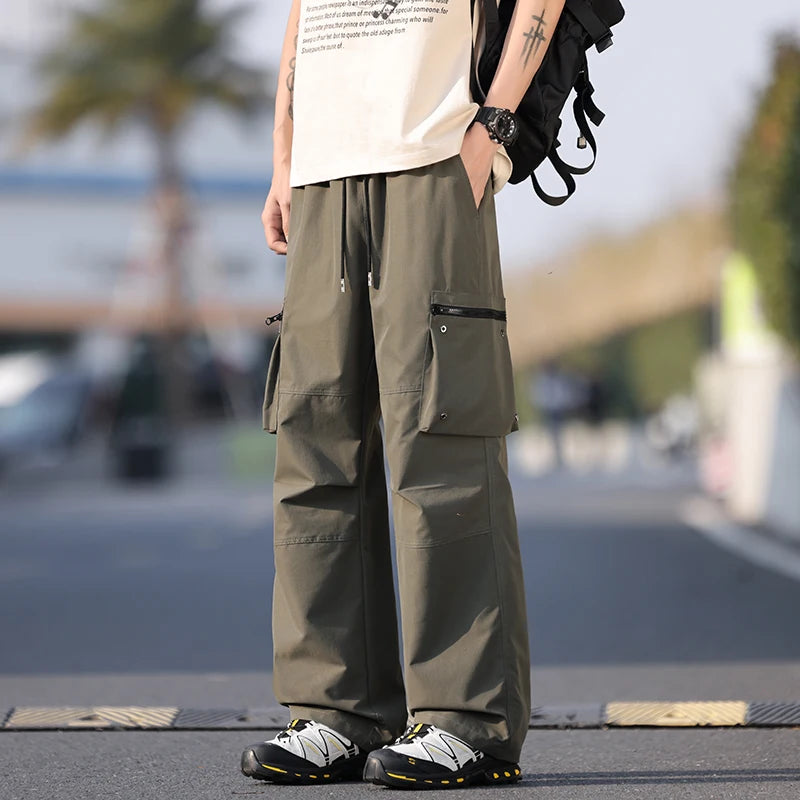 Summer Workwear Pants Man Cargo Pants Spring New Waterproof Tactical Hiking Outdoor Multi-Pockets Combat Joggers Trousers Male
