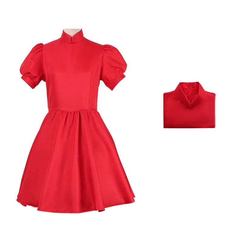 Anime Ponyo Easter Red Dress Cosplay Protagonist Disguise Halloween Carnival Stage Performance Gift