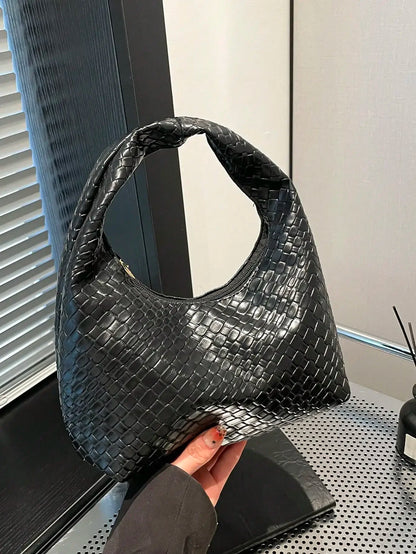 Large Capacity Solid Color Women's Shoulder Bag, Multifunctional Crossbody Bag,