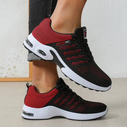 Men's casual sports shoes, breathable mesh lace-up versatile sports shoes