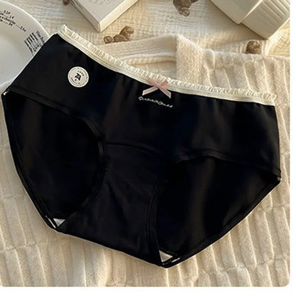 New Style Ladies' Underwear 100% Cotton Teenage Student Briefs Full-Cotton Extended-Crotch Mid-Rise Briefs Triangle Panties